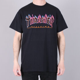 Thrasher - Thrasher Double Flame Neon Tee