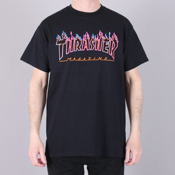Thrasher - Thrasher Double Flame Neon Tee Thrasher - Thrasher Double Flame Neon Tee