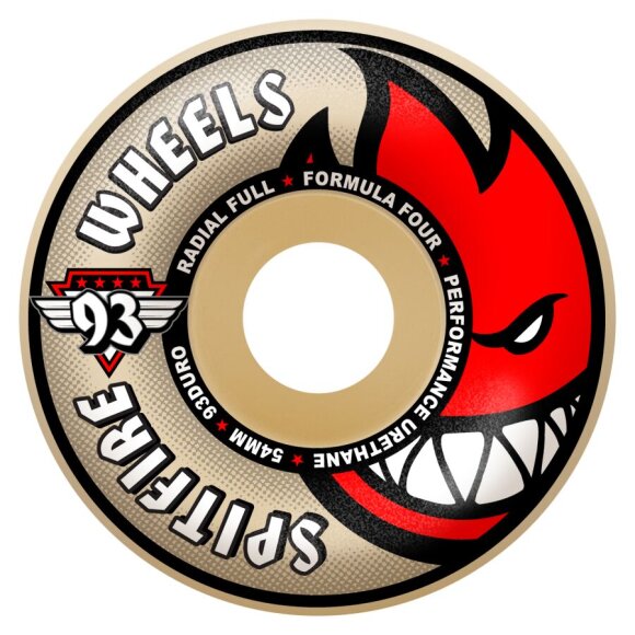 Spitfire - Spitfire Formula Four Radial Full 93 Duro Wheels Spitfire - Spitfire Formula Four Radial Full 93 Duro Wheels